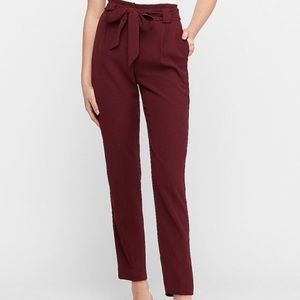 Express High Waisted Paperbag Ankle Pant